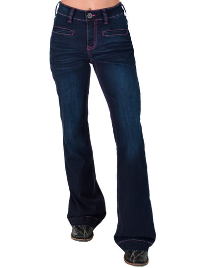 Pink BootStitch Jeans - Tuff