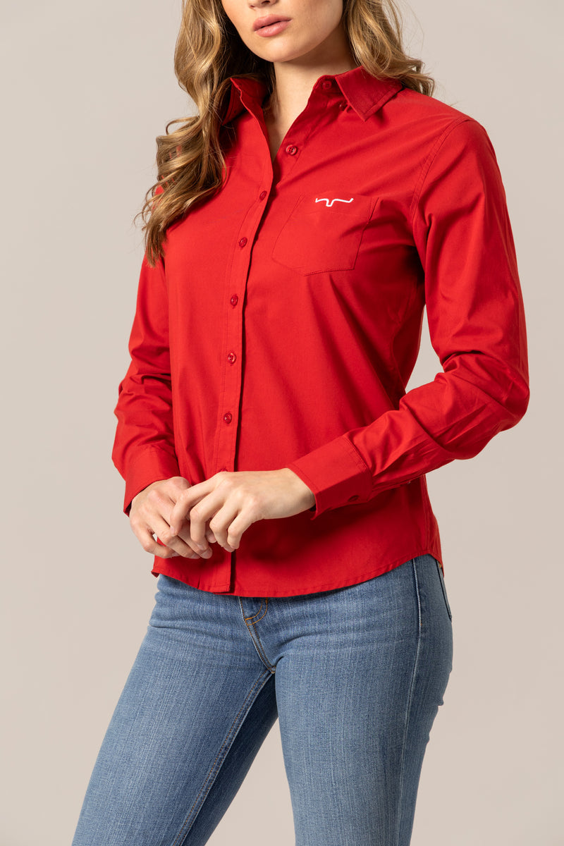 Ladies KR Team Red Shirt - Kimes Ranch