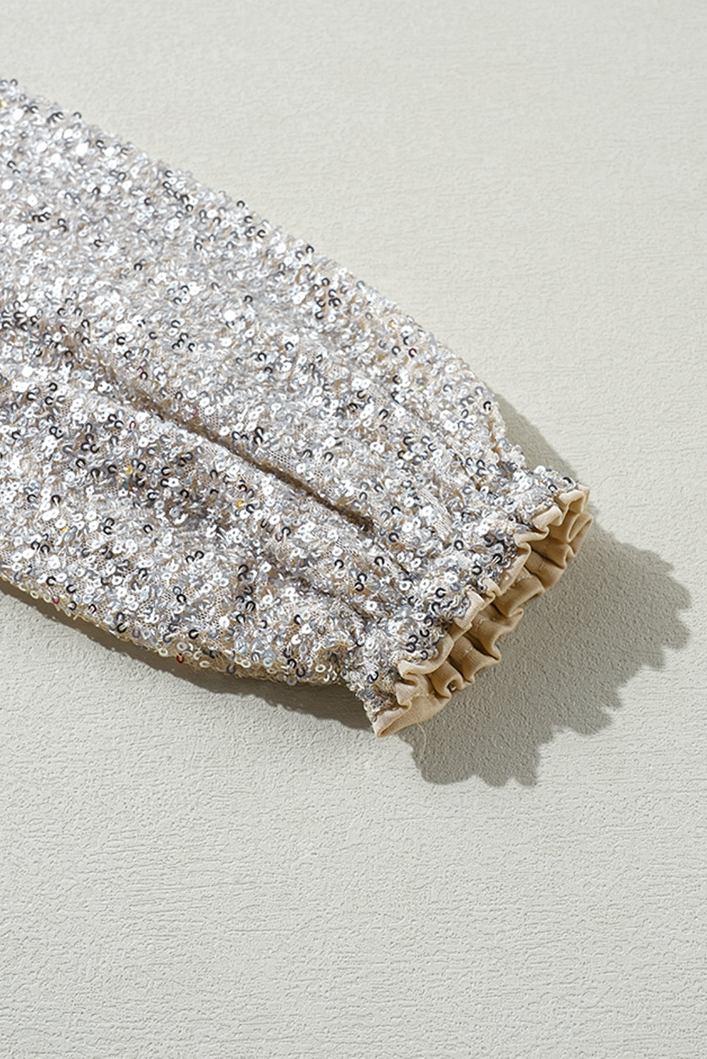 Sølvfarget Sequin Party Bluse