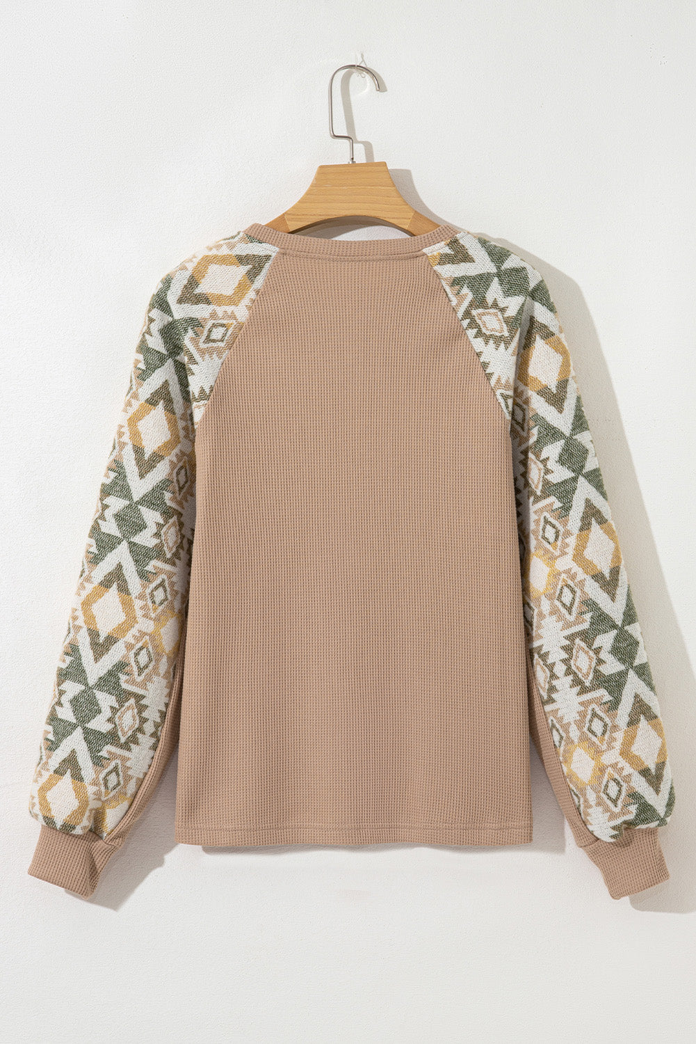Beige Waffle Aztec Genser