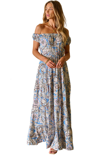 Maxi Country Kjole - Bohem Paisley Blomster