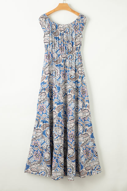 Maxi Country Kjole - Bohem Paisley Blomster