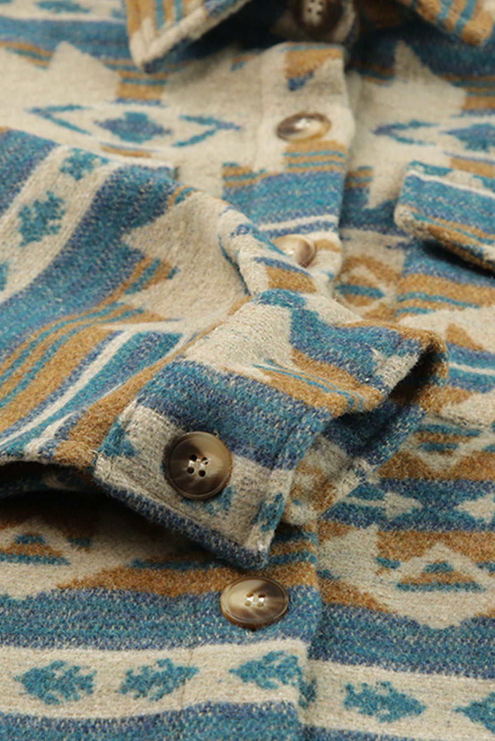 Skjorte Blue Aztec Western Shacket