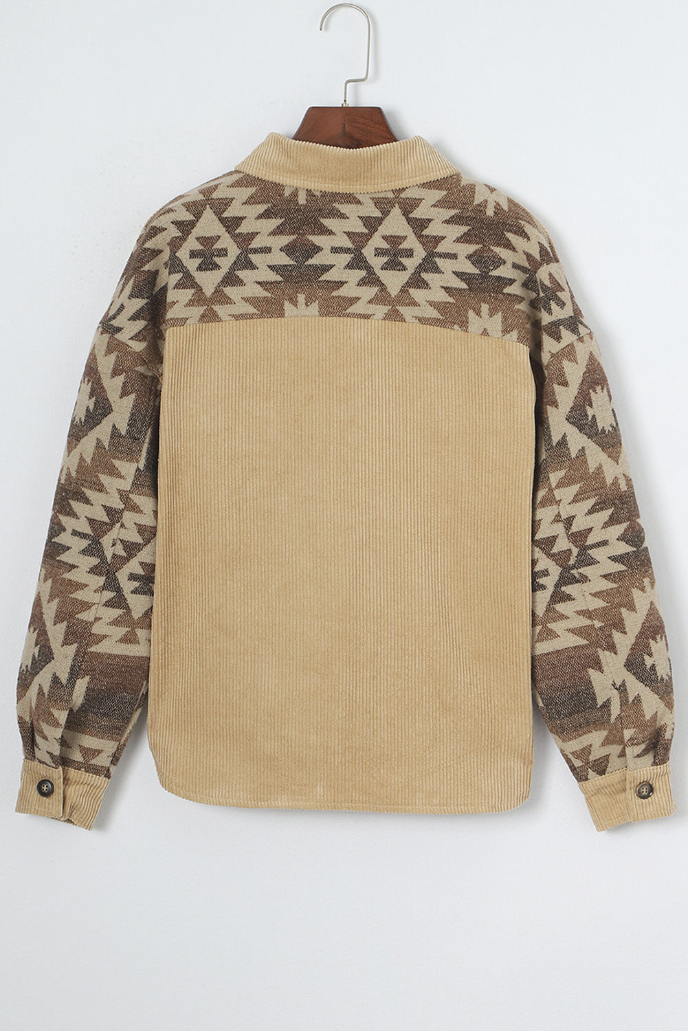 Khaki Corduroy Aztec Jakke