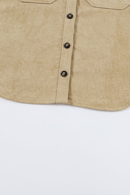 Khaki Corduroy Aztec Jakke