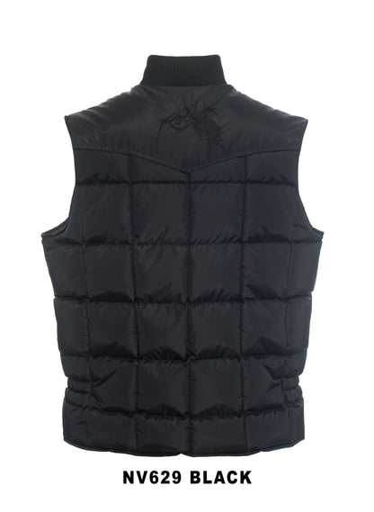 Rodeo Clothing - Black Nylon Quilted Vest