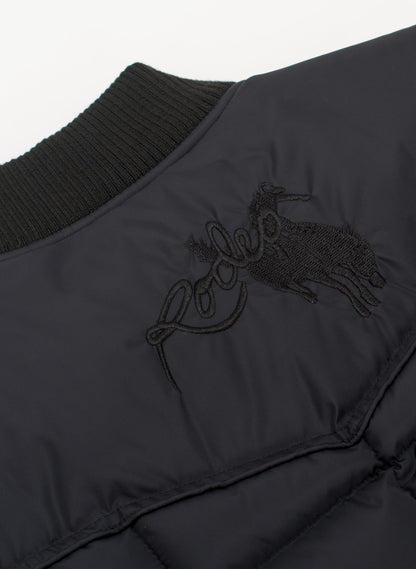 Rodeo Clothing - Black Nylon Quilted Vest
