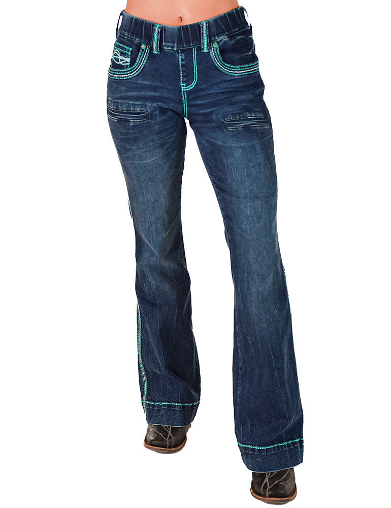 Pull-On Turquoise Hurricane Trouser