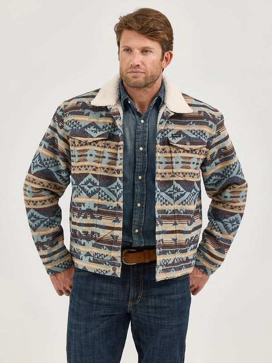 Wrangler Jacquard Sherpa Jakke