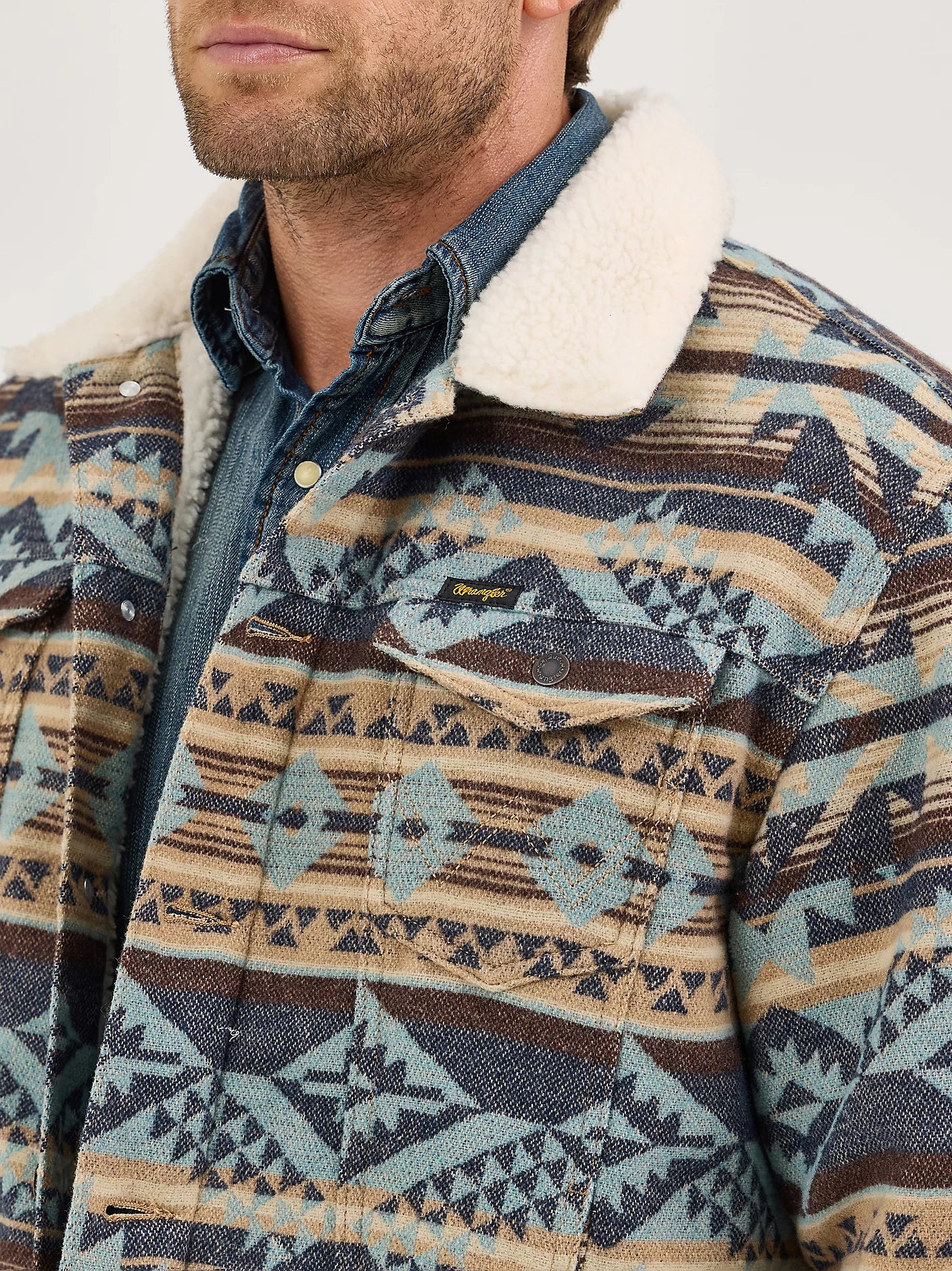 Wrangler Jacquard Sherpa Jakke
