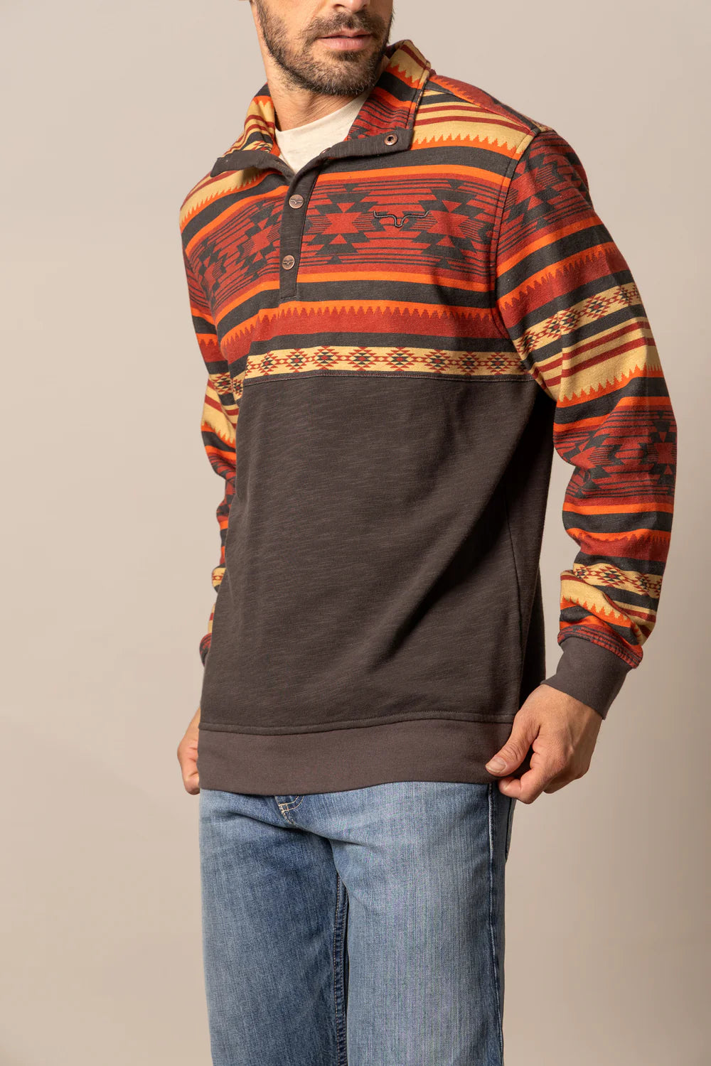 KIMES RANCH - Tack Brown Pullover - Genser