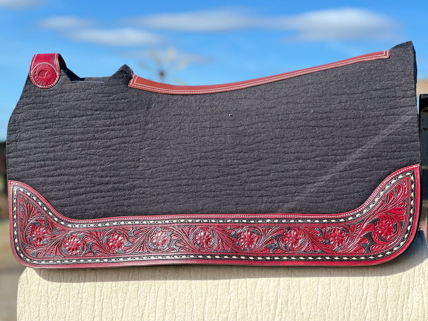 1" Buckstitched Wool Pad