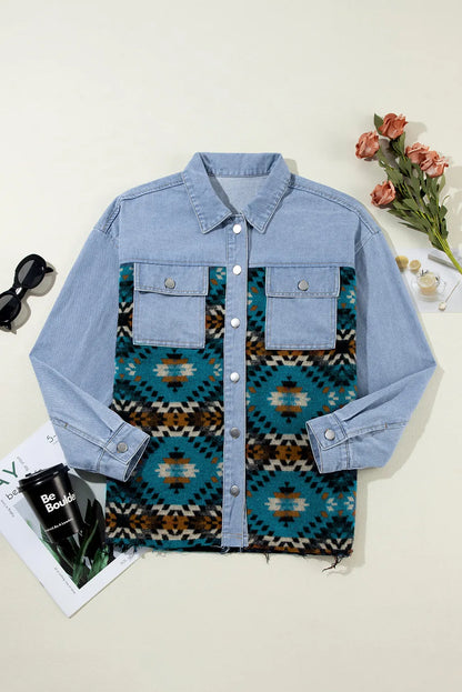 Multifarget Aztec Denim Jakke