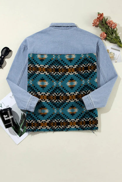 Multifarget Aztec Denim Jakke
