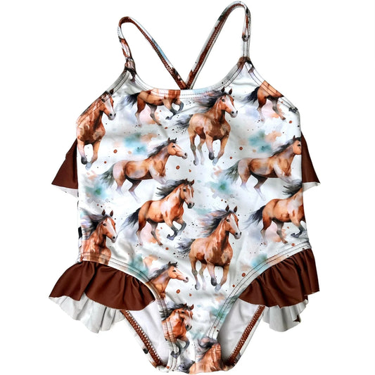 Running Horse Girls Badedrakt