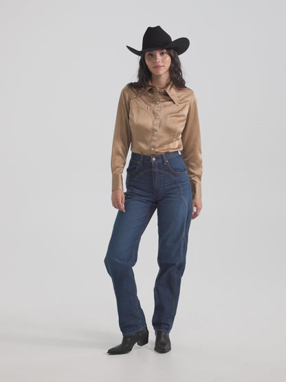 Wrangler x Lainey Wilson Glam Satin Western Snap Shirt